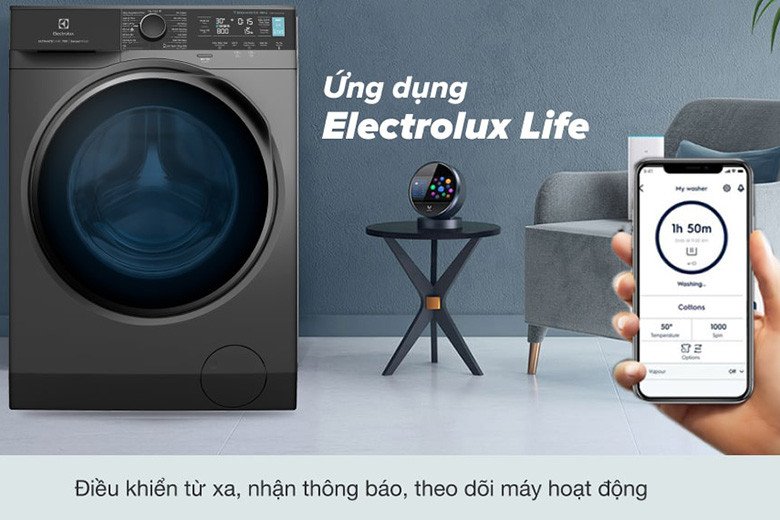 Giao diện ứng dụng Electrolux Life điều khiển máy giặt EWF1042R7SB