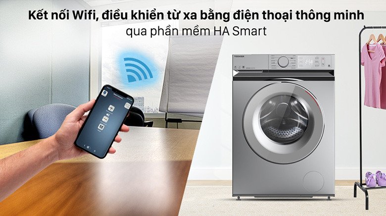 Giao diện ứng dụng TSmartLife điều khiển máy giặt Toshiba