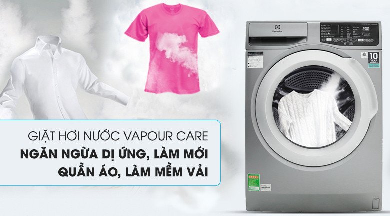 Giặt hơi nước Vapour Care giảm nhăn và diệt khuẩn quần áo