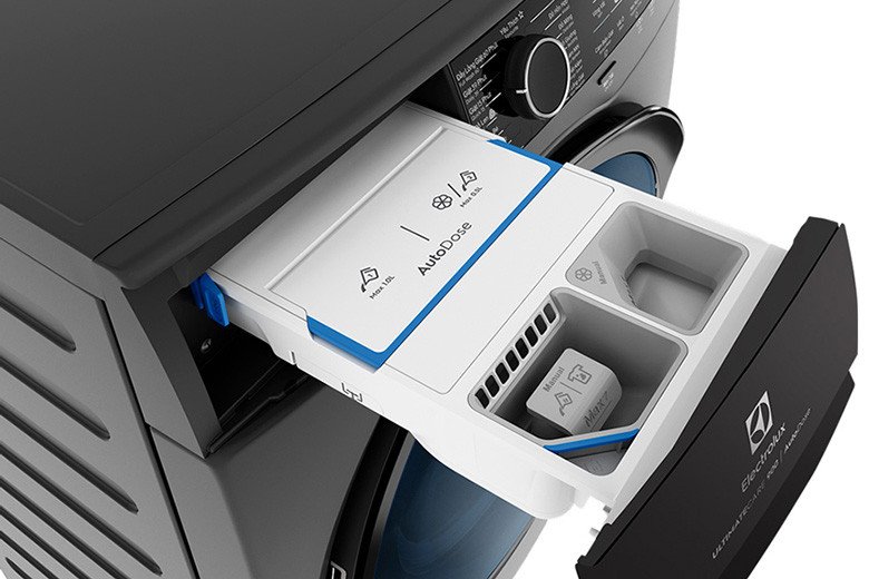 Hệ thống Autodose tự động phân bổ nước giặt xả trên máy Electrolux EWF1141R9SB