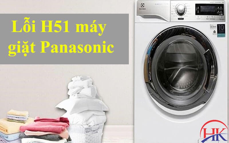 Hiển thị mã lỗi H51 trên bảng điều khiển máy giặt Panasonic
