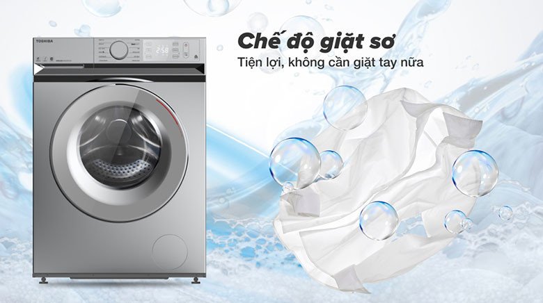 Hình ảnh chế độ giặt sơ trên máy giặt cửa ngang Toshiba