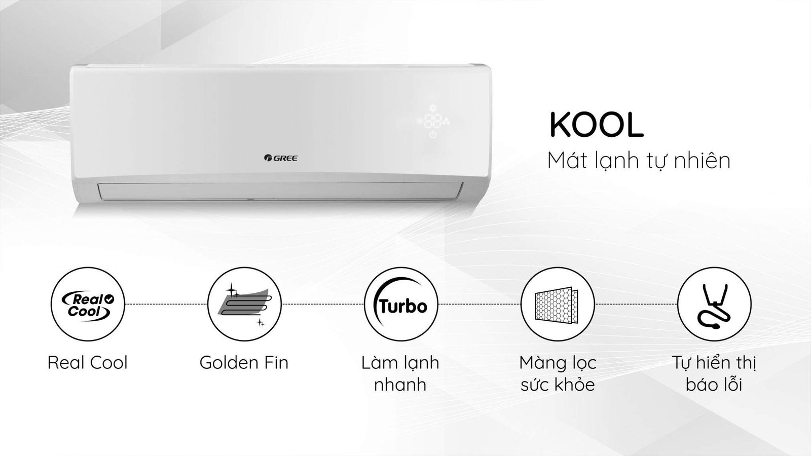 Hình ảnh điều hòa Gree 1 chiều 18000 BTU GWC18KD-K6N0C4 treo tường