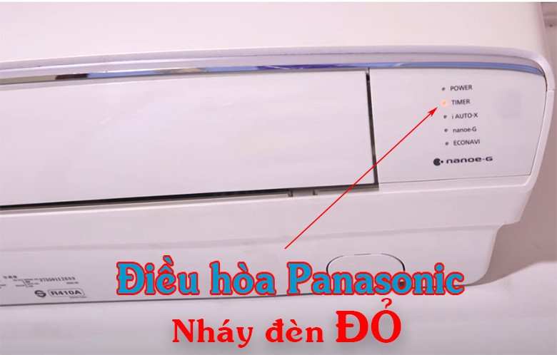 Hình ảnh điều hòa Panasonic nháy đèn đỏ timer báo lỗi hoạt động