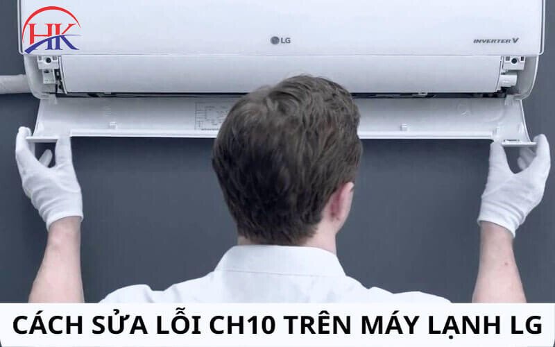 Hình ảnh kỹ thuật viên kiểm tra bo mạch máy lạnh LG