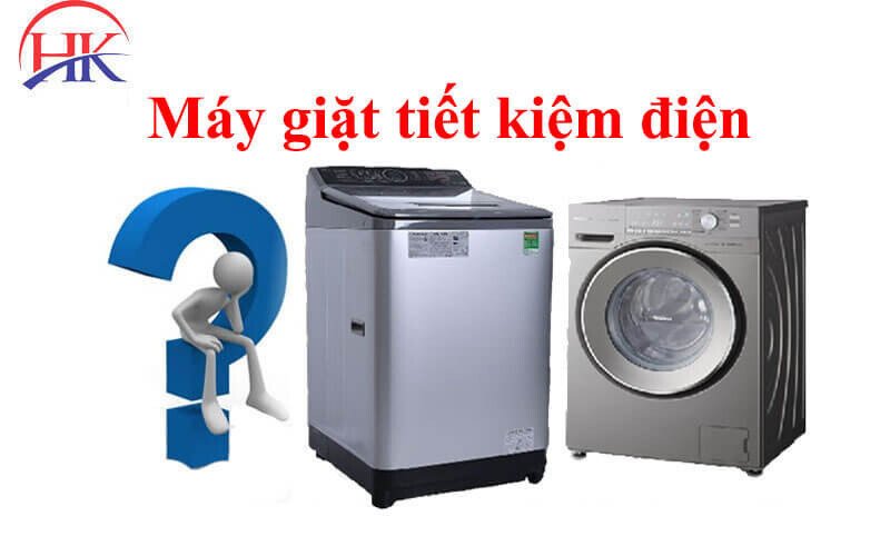 Hình ảnh máy giặt cửa trước màu trắng, đại diện cho các mẫu máy giặt tiết kiệm điện