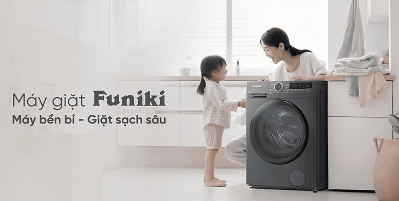 Hình ảnh máy giặt lồng ngang Funiki Inverter 12.5kg màu xám thanh lịch