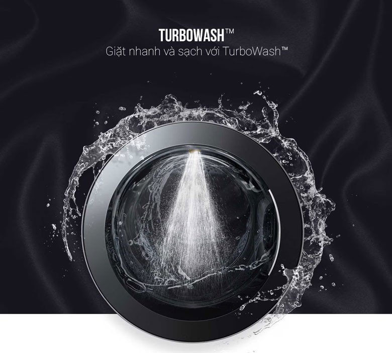 Hình ảnh minh họa công nghệ TurboWash™ giúp giặt nhanh