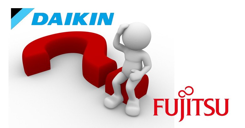 Hình ảnh minh họa điều hòa Daikin và Fujitsu khi so sánh