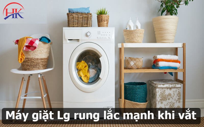 Hình ảnh minh họa máy giặt LG bị rung lắc mạnh khi đang hoạt động