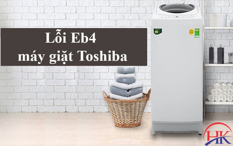 Hình ảnh minh họa máy giặt Toshiba gặp lỗi Eb4 trên màn hình hiển thị
