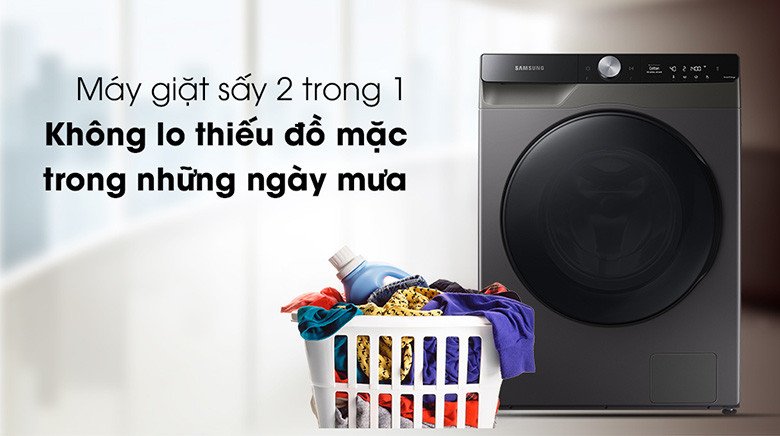 Khối lượng sấy 7kg tiện lợi cho những ngày mưa ẩm