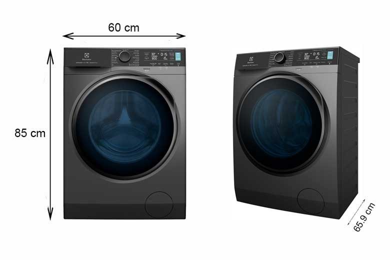 Kích thước thực tế máy giặt lồng ngang Electrolux EWF1142R7SB 11kg
