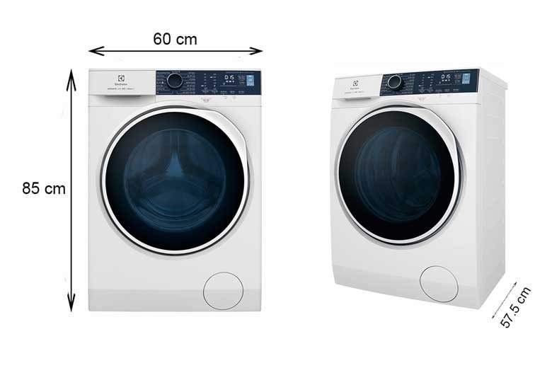Kích thước và thiết kế tổng thể máy giặt Electrolux EWF1024P5WB