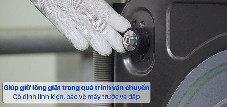 Kiểm tra ốc vận chuyển phía sau máy giặt Toshiba gây lỗi EC11