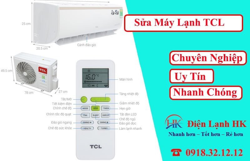 Kỹ thuật viên kiểm tra máy lạnh TCL
