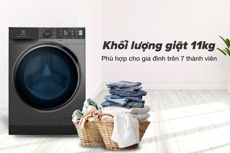 Lồng giặt lớn 11kg của máy giặt Electrolux EWF1142R7SB
