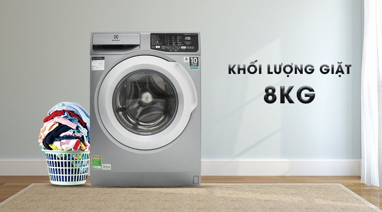 Lồng giặt máy Electrolux 8kg chứa đủ đồ cho gia đình