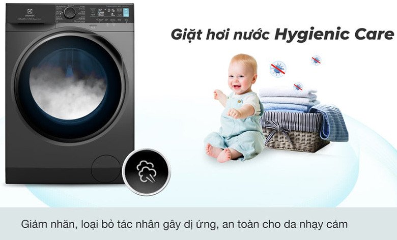 Lồng giặt với công nghệ hơi nước Hygienic Care trên Electrolux EWF9042R7SB
