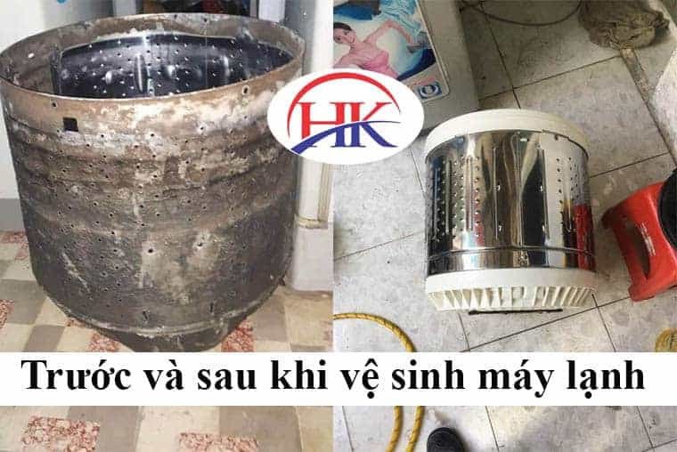 Lồng máy giặt sạch sau khi được vệ sinh định kỳ
