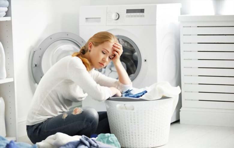 Màn hình hiển thị ký hiệu CD trên máy giặt sấy LG sau khi kết thúc chu trình sấy