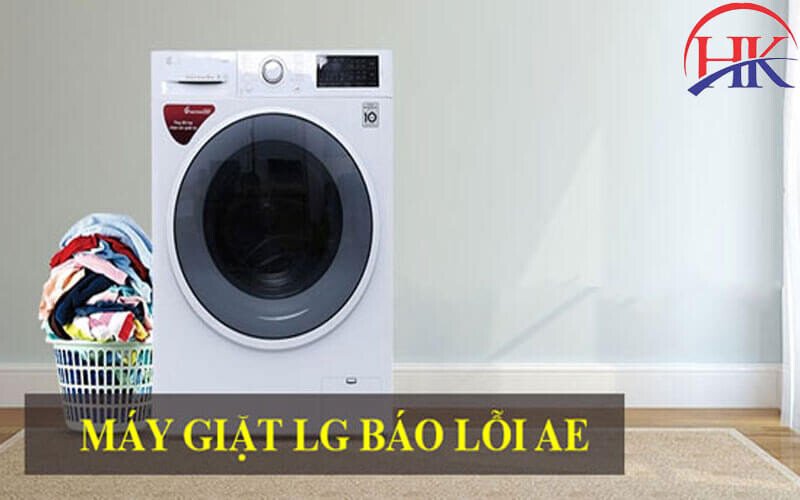 Màn hình hiển thị lỗi AE trên máy giặt LG