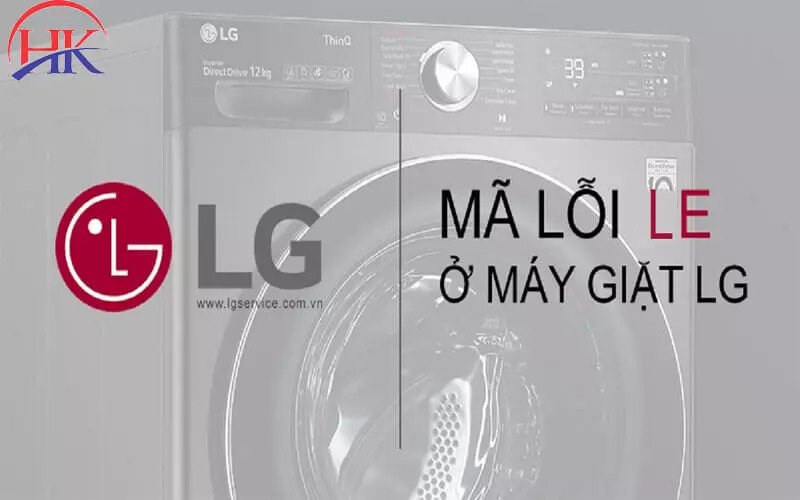 Màn hình máy giặt LG hiển thị mã lỗi LE