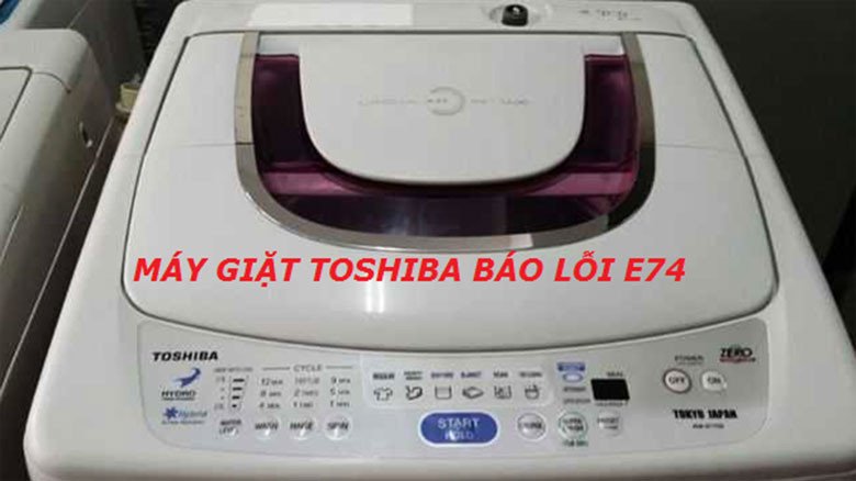 Màn hình máy giặt Toshiba hiển thị mã lỗi E7-4