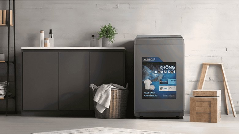 Mặt trước máy giặt Funiki HWM T6105ABG 10.5kg với bảng điều khiển