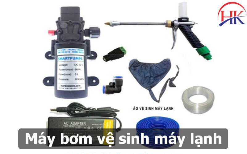 Máy bơm vệ sinh máy lạnh với các phụ kiện đi kèm