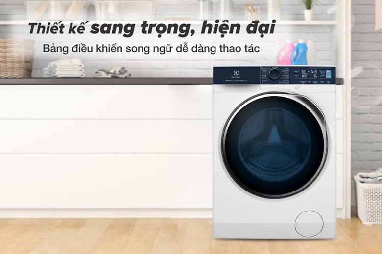 máy giặt Electrolux 9kg EWF9042Q7WB với bảng điều khiển