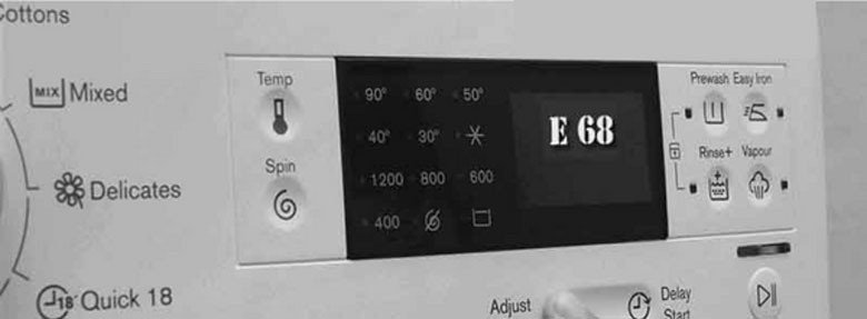 Máy giặt Electrolux báo lỗi E68, hình ảnh minh họa định nghĩa sự cố