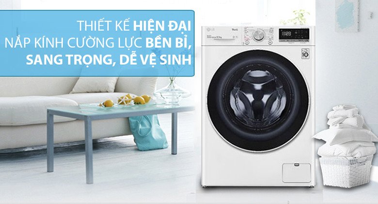 Máy giặt LG 9kg lồng ngang tích hợp công nghệ AI DD