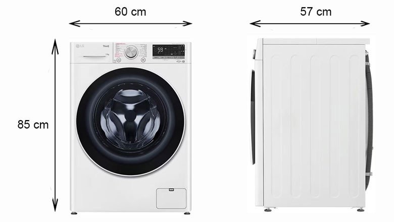 Máy giặt LG FV1411S4WA lồng ngang màu trắng