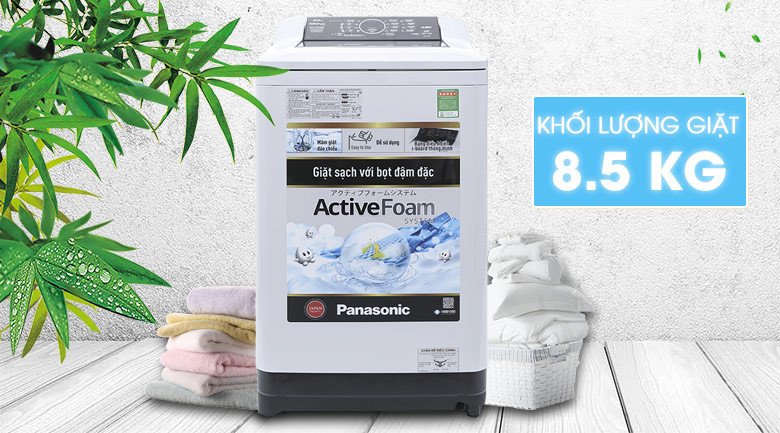 Máy giặt lồng đứng Panasonic 8.5kg với bảng điều khiển tiện lợi