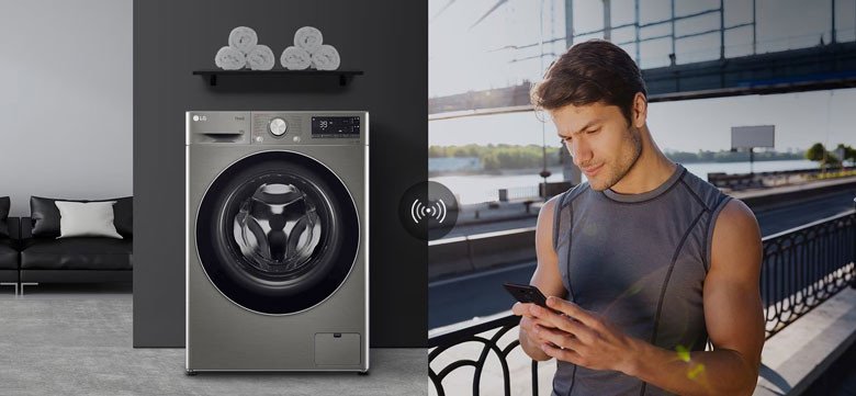 Máy giặt lồng ngang LG Inverter 12kg FV1412S3PA màu xám