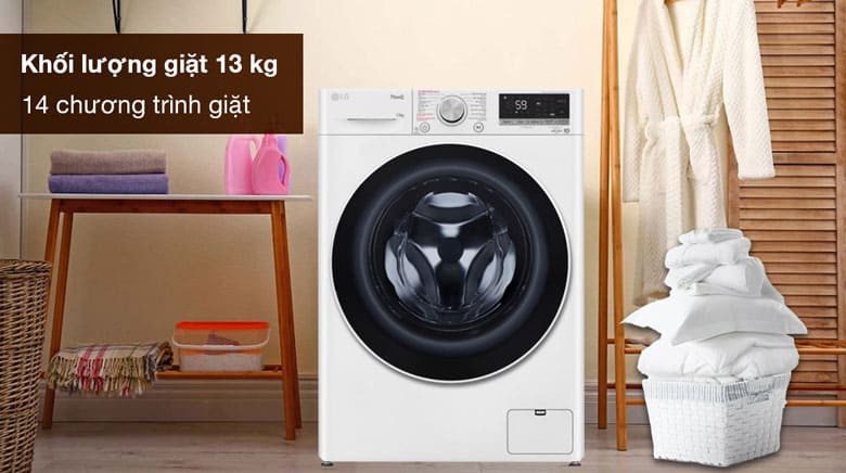 Máy giặt lồng ngang LG Inverter 13kg FV1413S4W màu trắng