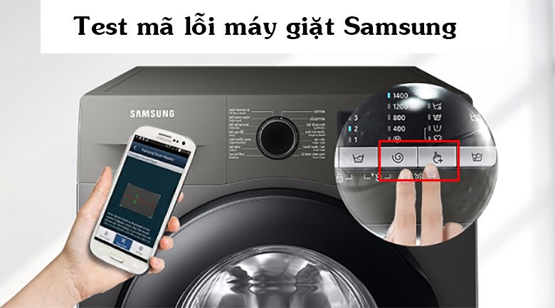 Máy giặt Samsung hiển thị tín hiệu Smart Check