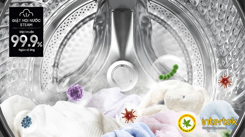 Máy giặt Samsung WW10TP44DSH/SV trang bị công nghệ Hygiene Steam giặt hơi nước diệt khuẩn