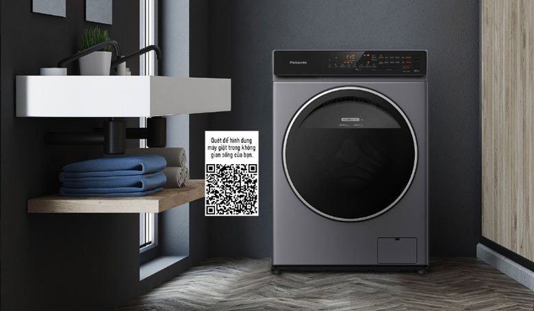 Máy giặt sấy Panasonic NA-V10FC1LVT thiết kế hiện đại sang trọng