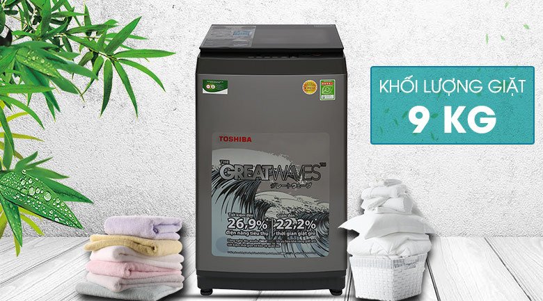 Máy giặt Toshiba 9kg lồng đứng công nghệ Greatwaves