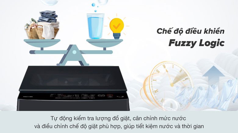 Máy giặt Toshiba AW-M905BV(MK) sử dụng công nghệ Fuzzy Logic