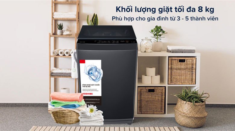 Máy giặt Toshiba AW-M905BV(MK) với khoang lồng giặt 8kg