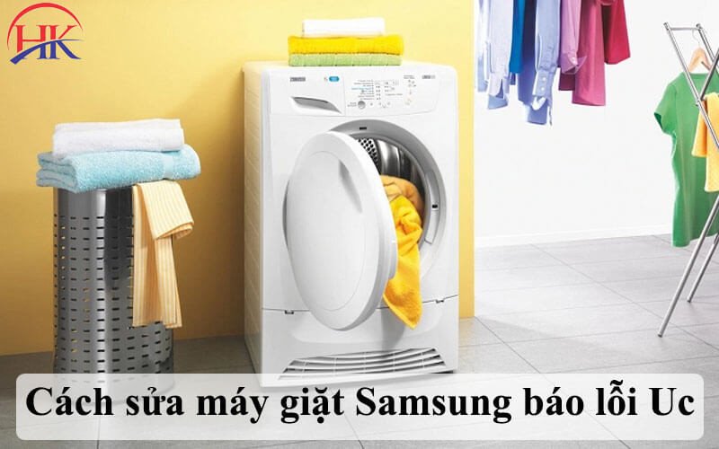 Minh họa cách kiểm tra bảng điều khiển máy giặt Samsung khi gặp lỗi Uc