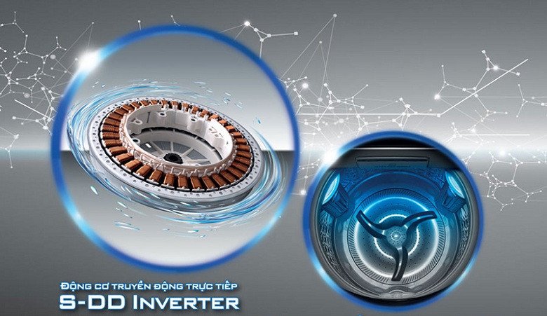 Minh họa công nghệ Inverter trên máy giặt Toshiba AW-DUH1100GV