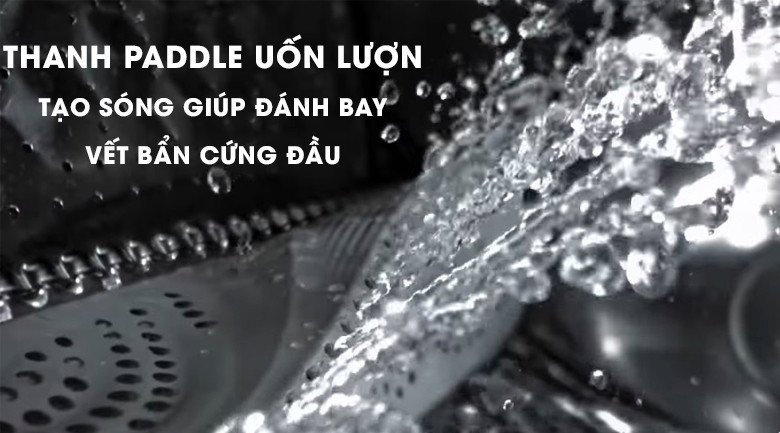 Minh họa công nghệ sóng nước Flush Waves trên máy giặt Toshiba