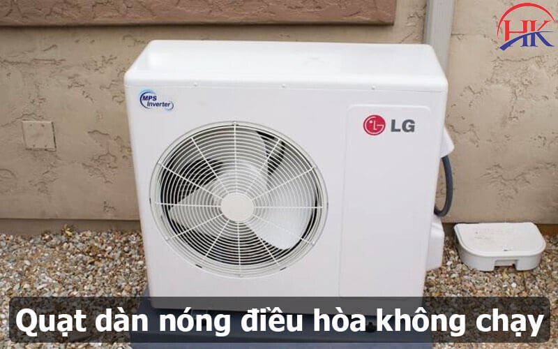 Minh họa cục nóng điều hòa có **quạt dàn nóng điều hòa không chạy**