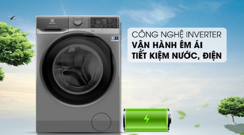 Mô phỏng động cơ Inverter giúp máy giặt Electrolux Inverter 11 kg tiết kiệm điện và vận hành êm ái