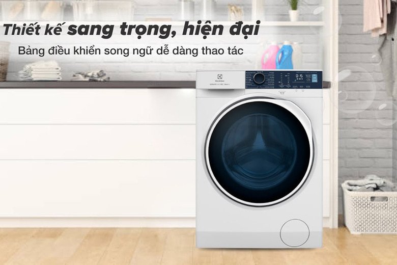 Model máy giặt 9kg Electrolux lồng ngang với công nghệ Inverter và giặt hơi nước