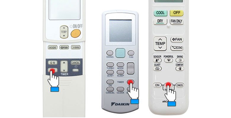 Nút hẹn giờ tắt OFF TIMER trên remote điều hòa Daikin